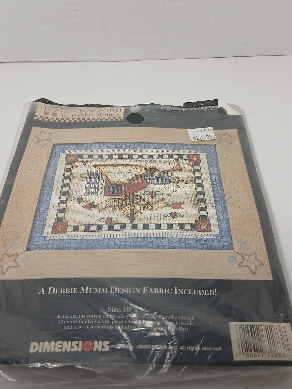 1995 Dimensions Debbie Mumm Cross Stitch Kit Guardian Angel 72283 OPEN PACKAGE